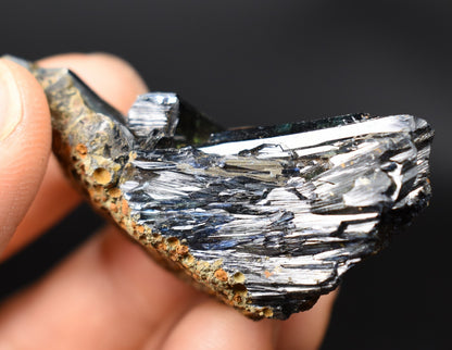 Rare Vivianite Crystal from Brazil - Deep Blue-Green Prismatic Blades, Brazilian Vivianite Specimen, Collector Mineral - 25g - #13