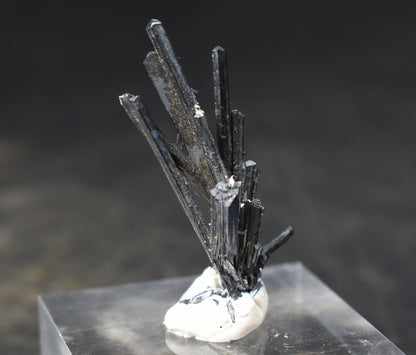 High-Grade Stibnite Crystal Cluster, Xikuangshan Mine, China | Metallic Acicular Stibnite Specimen, 4 grams, ST4