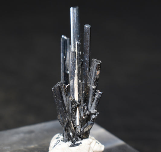 High-Grade Stibnite Crystal Cluster, Xikuangshan Mine, China | Metallic Acicular Stibnite Specimen, 4 grams, ST4