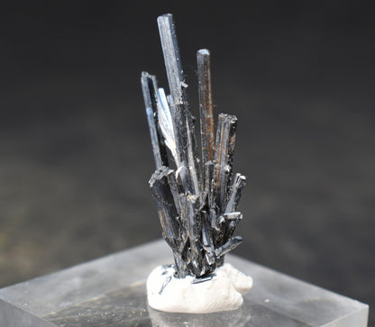 High-Grade Stibnite Crystal Cluster, Xikuangshan Mine, China | Metallic Acicular Stibnite Specimen, 4 grams, ST4