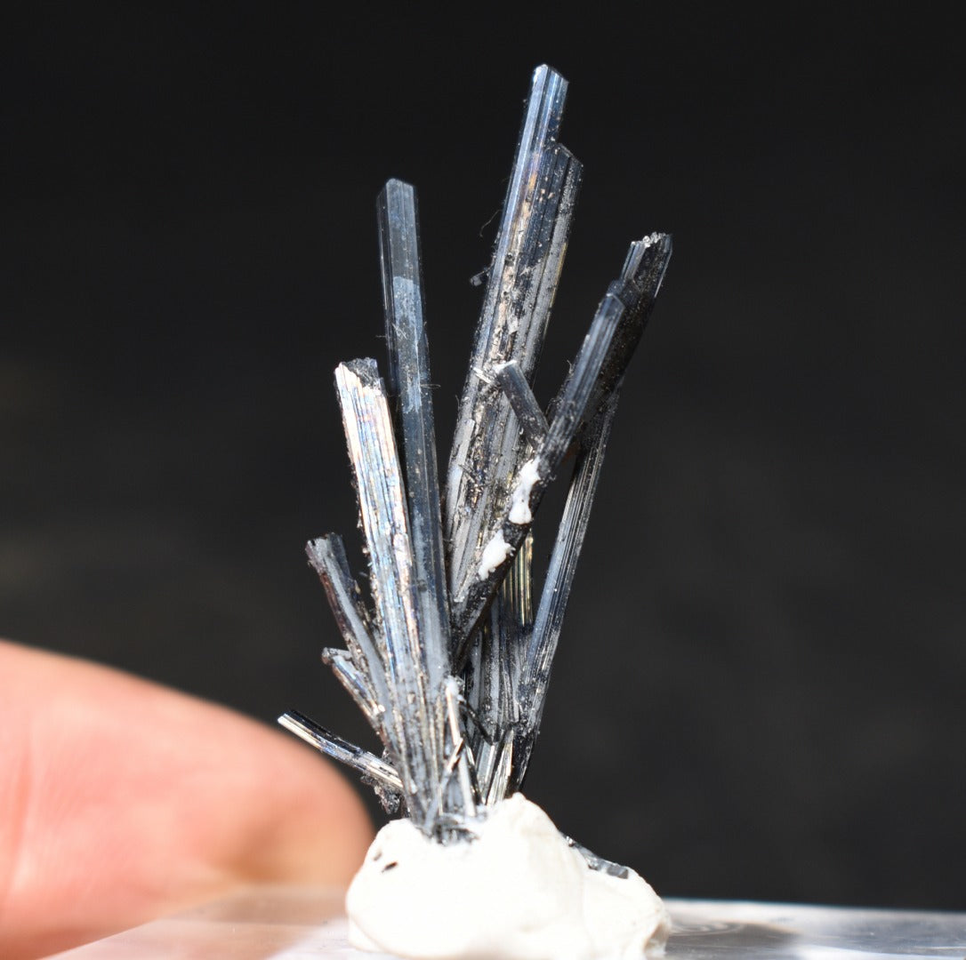 High-Grade Stibnite Crystal Cluster, Xikuangshan Mine, China | Metallic Acicular Stibnite Specimen, 4 grams, ST4