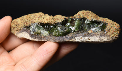 Rare Lustrous Green Ludlamite in Vug ? Cabe�a do Cachorro, Brazil - 92 grams