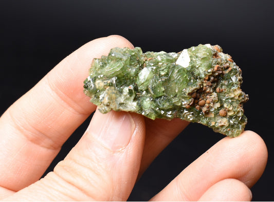 Rare Lustrous Green Ludlamite in Vug - Cabeca do Cachorro, Brazil - 16 grams