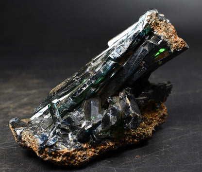 Large Rare Vivianite Crystal from Brazil - Deep Blue-Green Prismatic Blades, Brazilian Vivianite Specimen, Collector Mineral - 390g - #14