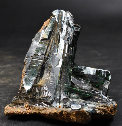 Large Rare Vivianite Crystal from Brazil - Deep Blue-Green Prismatic Blades, Brazilian Vivianite Specimen, Collector Mineral - 390g - #14