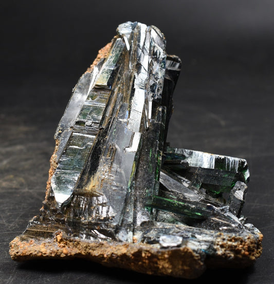 Large Rare Vivianite Crystal from Brazil - Deep Blue-Green Prismatic Blades, Brazilian Vivianite Specimen, Collector Mineral - 390g - #14