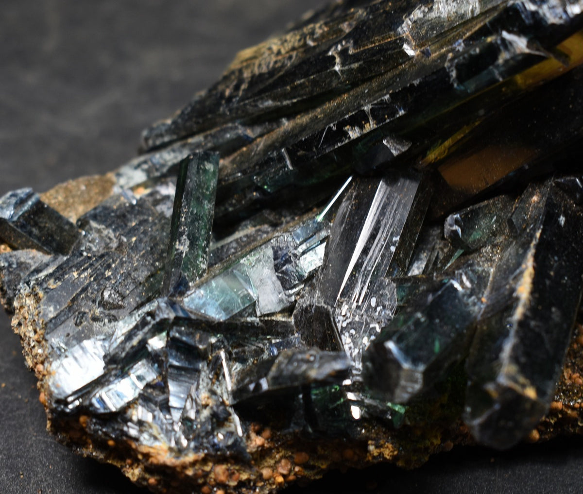 Large Rare Vivianite Crystal from Brazil - Deep Blue-Green Prismatic Blades, Brazilian Vivianite Specimen, Collector Mineral - 390g - #14