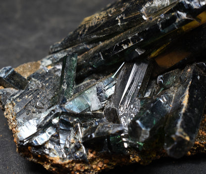 Large Rare Vivianite Crystal from Brazil - Deep Blue-Green Prismatic Blades, Brazilian Vivianite Specimen, Collector Mineral - 390g - #14