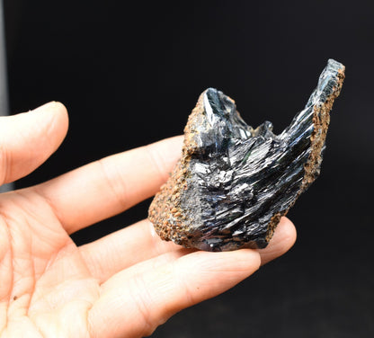 Large Rare Vivianite Crystal from Brazil - Deep Blue-Green Prismatic Blades, Brazilian Vivianite Specimen, Collector Mineral - 138g - #17