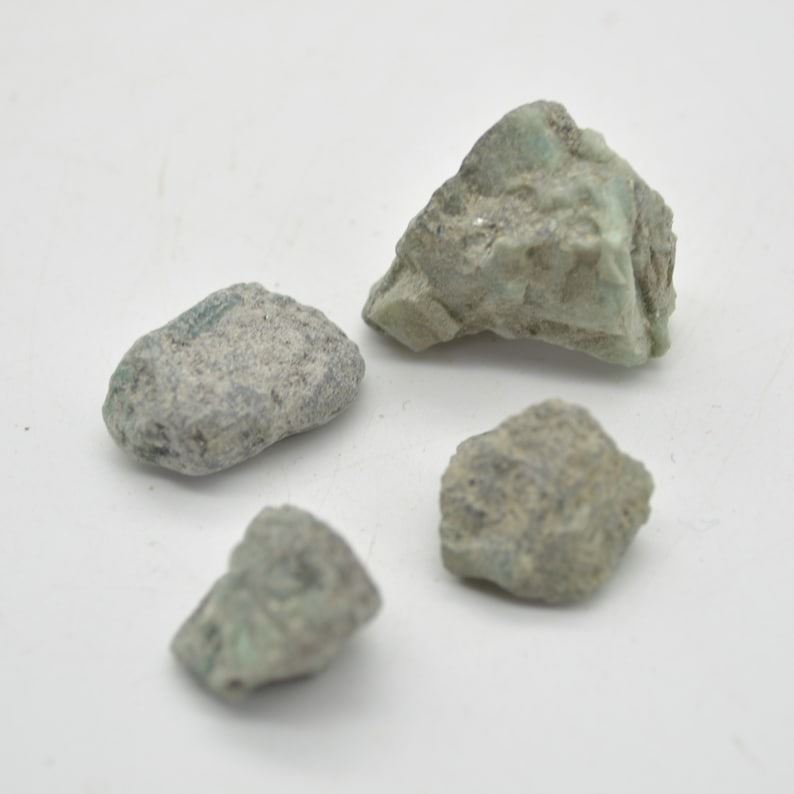 Raw Emerald Specimen Rocks - 4 Count - lot 06