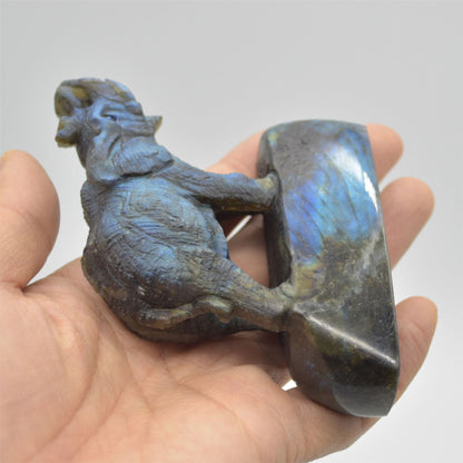 Labradorite Elephant - 8cm x 8cm x 3cm - 222 grams