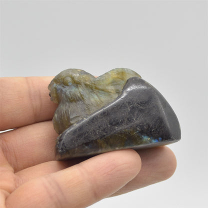 Labradorite Bunny Rabbit - 5cm x 4cm x 2.8cm - 68 grams