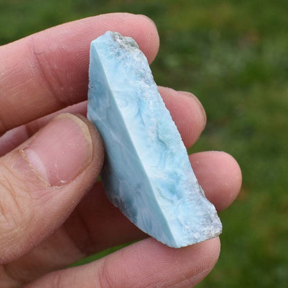 Larimar Dolphin Stone Freeform Raw Slab Slice - 18 grams - #029