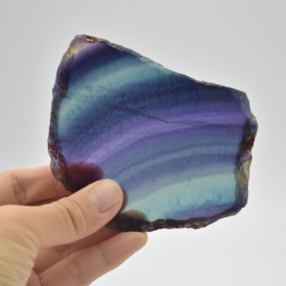 Rainbow Fluorite Crystal Slice / Slab - 150g - 1 Count