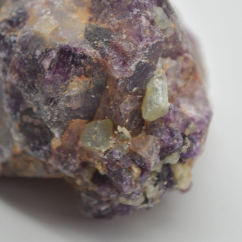 Raw Aquamarine in Fluorite Specimen Rock - 90 grams