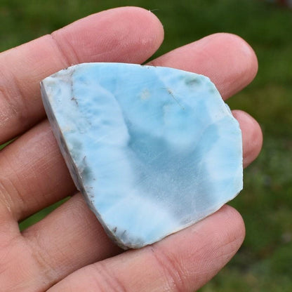 Larimar Dolphin Stone Freeform Raw Slab Slice - 38 grams - #022