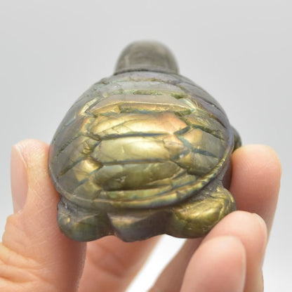 Labradorite Turtle - 5cm x 3.5cm x 2.5cm - 54 grams