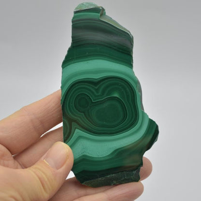 Malachite Crystal Freeform Slice, Slab - 10cm x 5cm x 1cm - 111 grams - #04