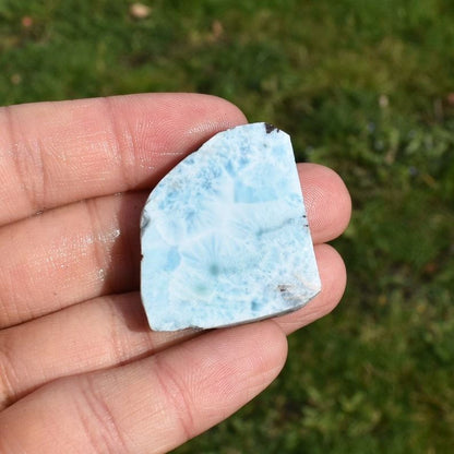 Larimar Dolphin Stone Freeform Raw Slab Slice - 15 grams - #08