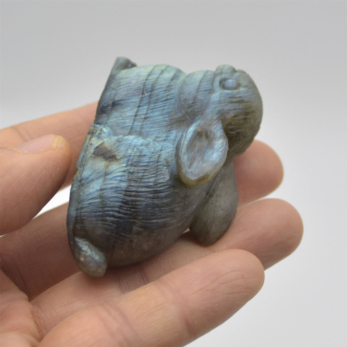 Labradorite Bunny Rabbit - 6cm x 4cm x 2.5cm - 73 grams