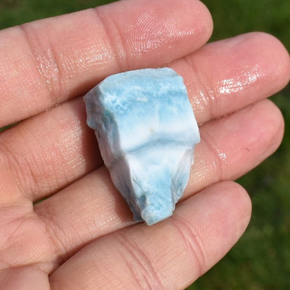 Larimar Dolphin Stone Freeform Raw Slab Slice - 14 grams - #012