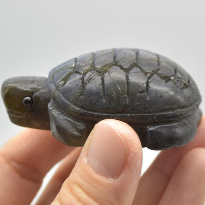 Labradorite Turtle - 6cm x 3.5cm x 2.5cm - 67 grams