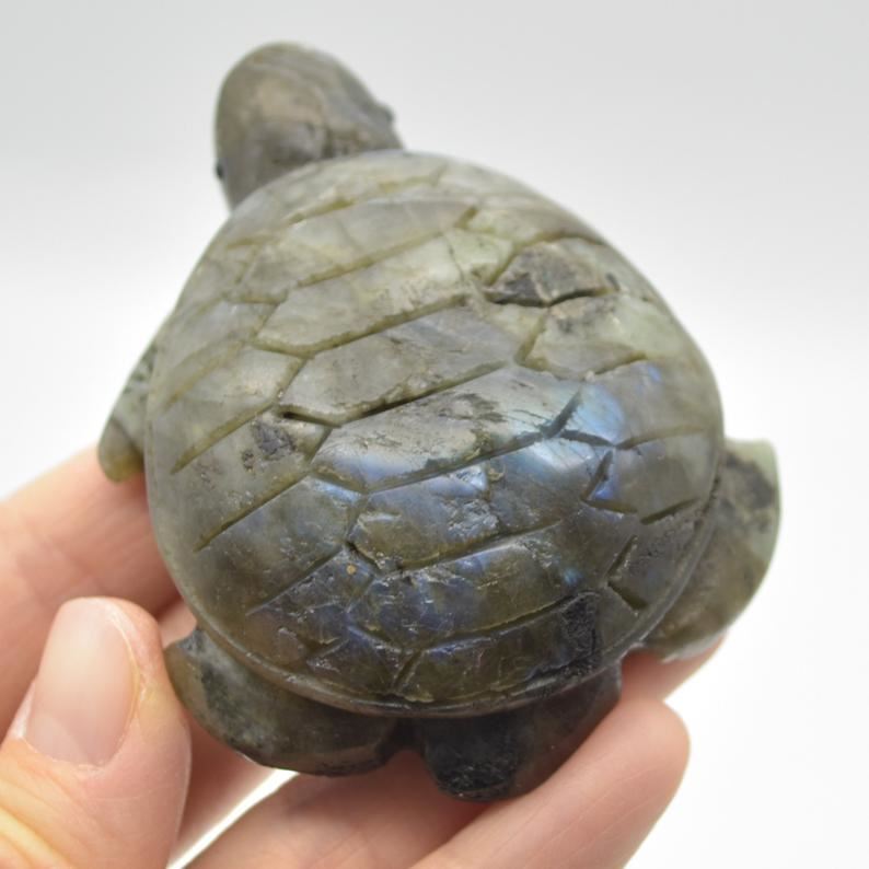 Labradorite Turtle - 7cm x 5.5cm x 2.5cm - 119 grams