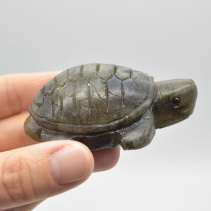 Labradorite Turtle - 7cm x 4.5cm x 2.5cm - 105 grams