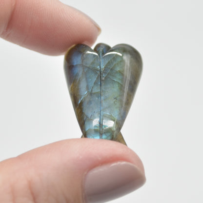 Labradorite Carved Pocket Guardian Angel - 2.9cm - 1 inch - 1 Count
