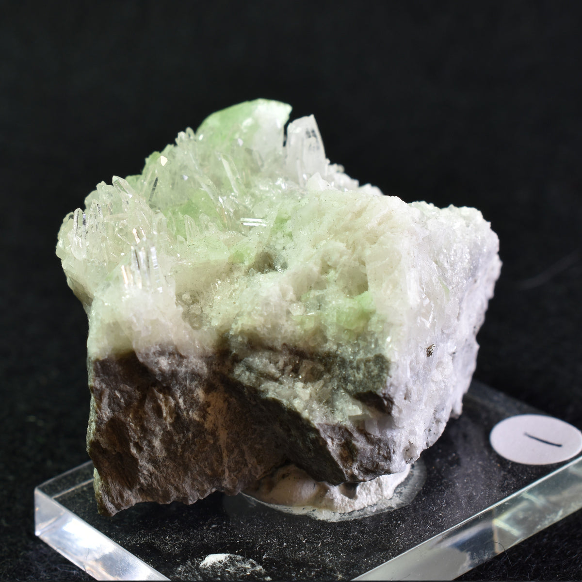 Raw Augelite with Clear Quartz on Matrix Crystal Rare Specimen from Peru - 47 grams - #01
