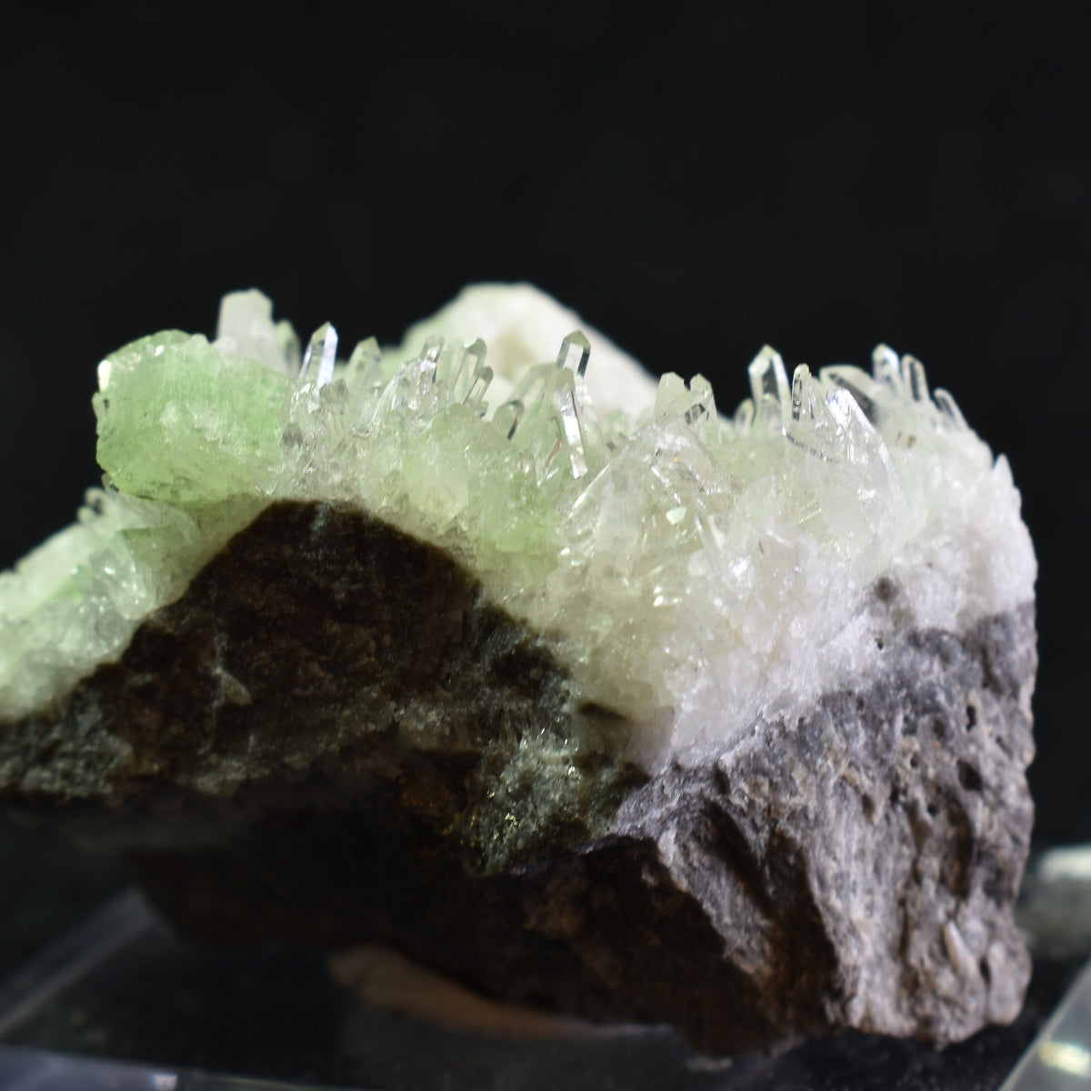 Raw Augelite with Clear Quartz on Matrix Crystal Rare Specimen from Peru - 47 grams - #01
