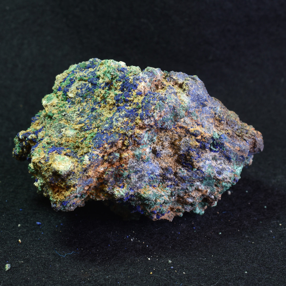 Raw Azurite Malachite Crystal Cluster Specimen from Mexico - 313 grams #03