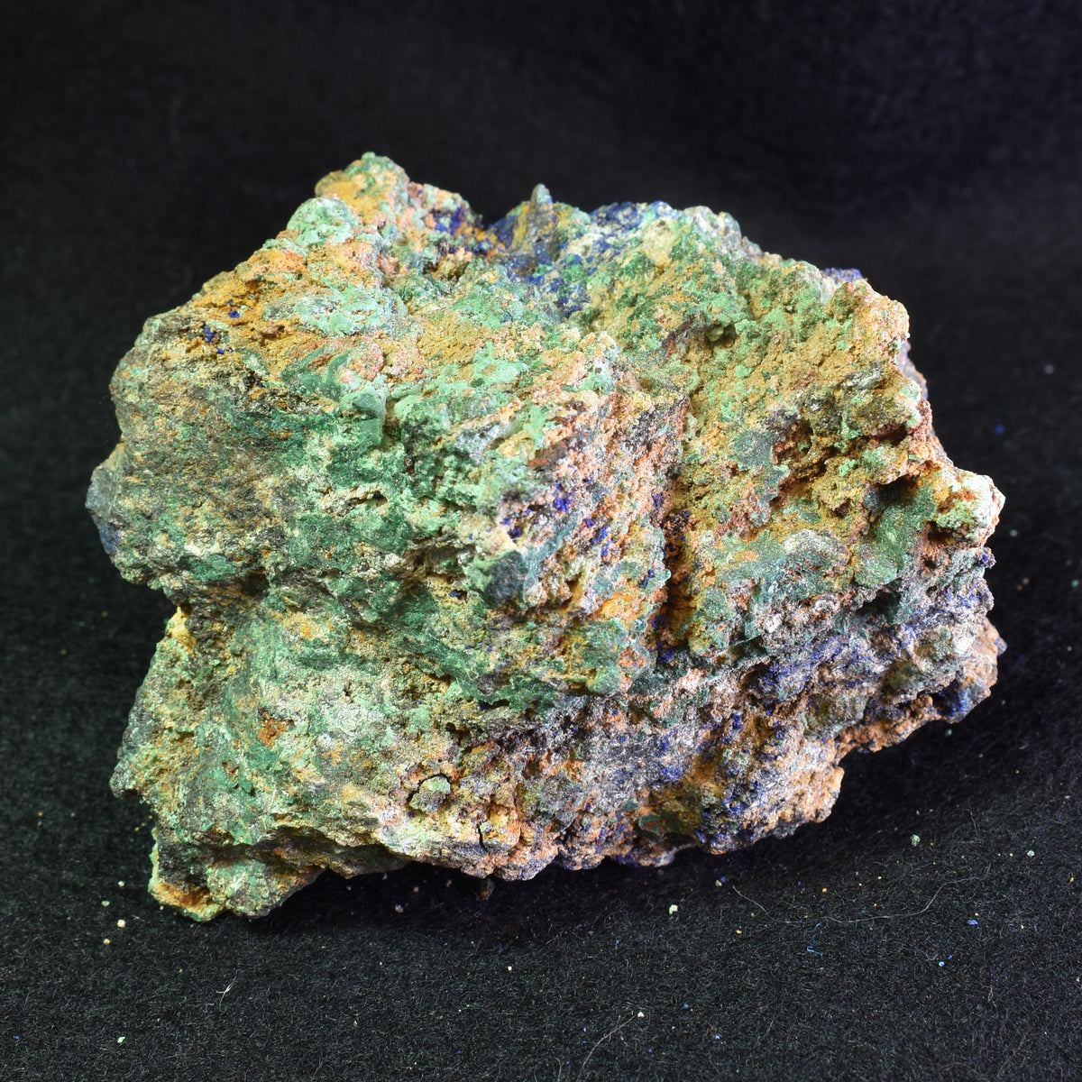 Raw Azurite Malachite Crystal Cluster Specimen from Mexico - 353 grams #04