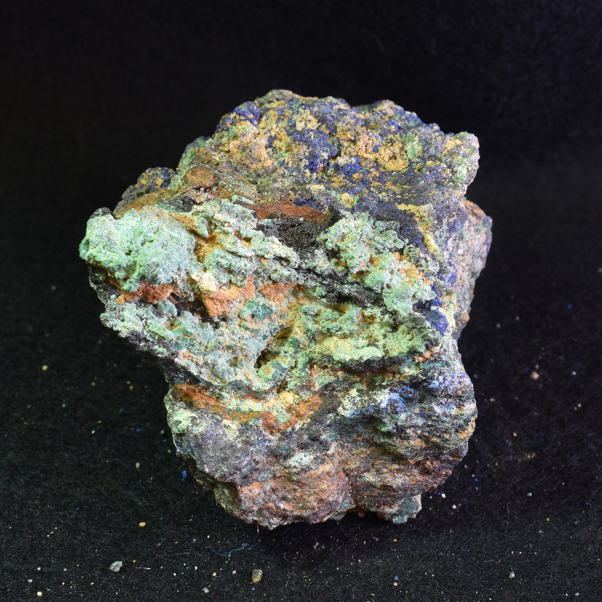 Raw Azurite Malachite Crystal Cluster Specimen from Mexico - 353 grams #04