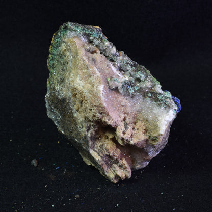 Raw Azurite Malachite (with Quartz) Crystal Cluster Specimen from Mexico - 199 grams #06