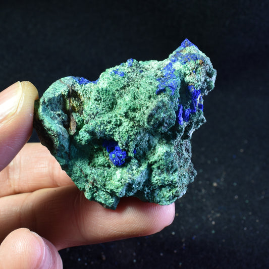 Raw Azurite Malachite Crystal Cluster Specimen from Mexico - 8 Options