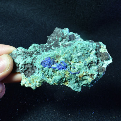 Raw Azurite Malachite Crystal Cluster Specimen from Mexico - 8 Options