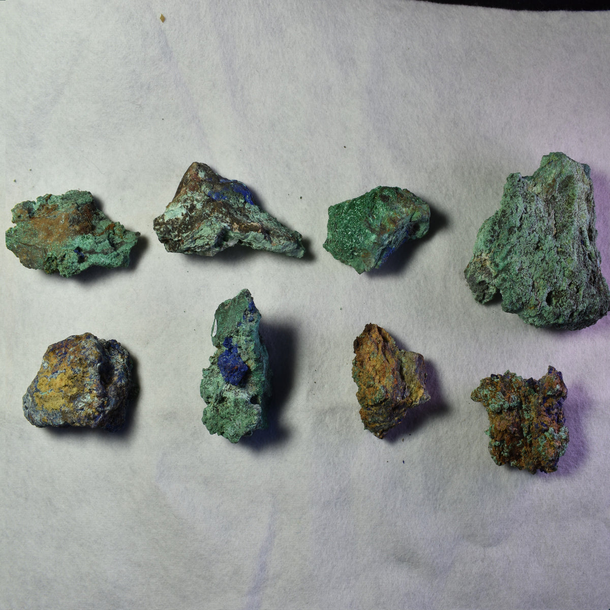 Raw Azurite Malachite Crystal Cluster Specimen from Mexico - 8 Options - Lot 2
