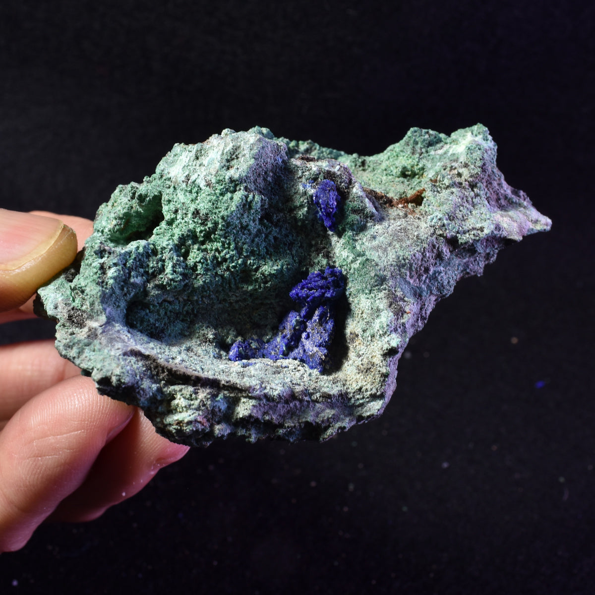 Raw Azurite Malachite Crystal Cluster Specimen from Mexico - 8 Options - Lot 2