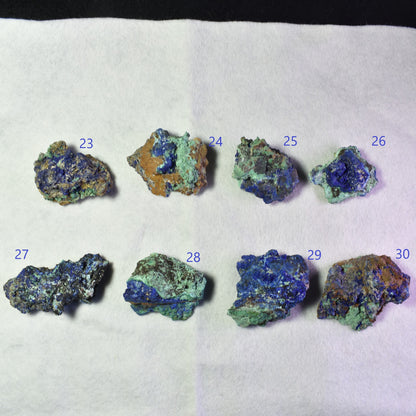Raw Azurite Malachite Crystal Cluster Specimen from Mexico - 8 Options - Lot 3