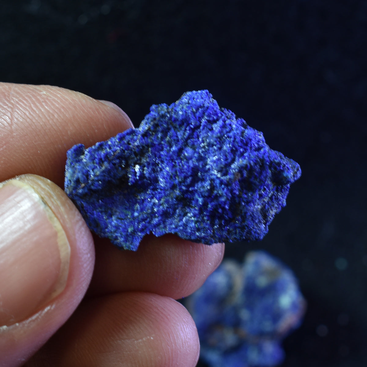 Raw Azurite Malachite Crystal Cluster Specimens from Mexico - 4 Count - 19 grams