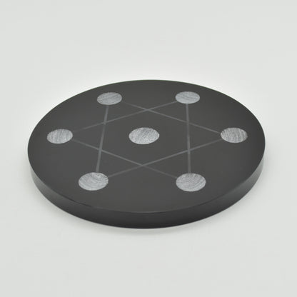 Black Obsidian Round Charging Plate - 15cm - 1 Count