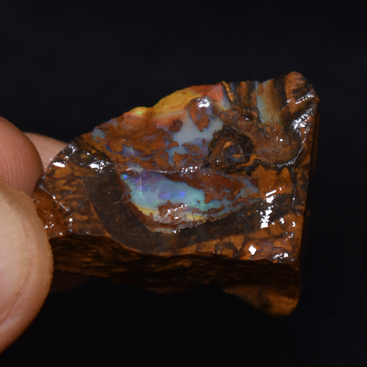Australian Rough Boulder Opal, Raw Matrix Specimen – 53ct weight #76