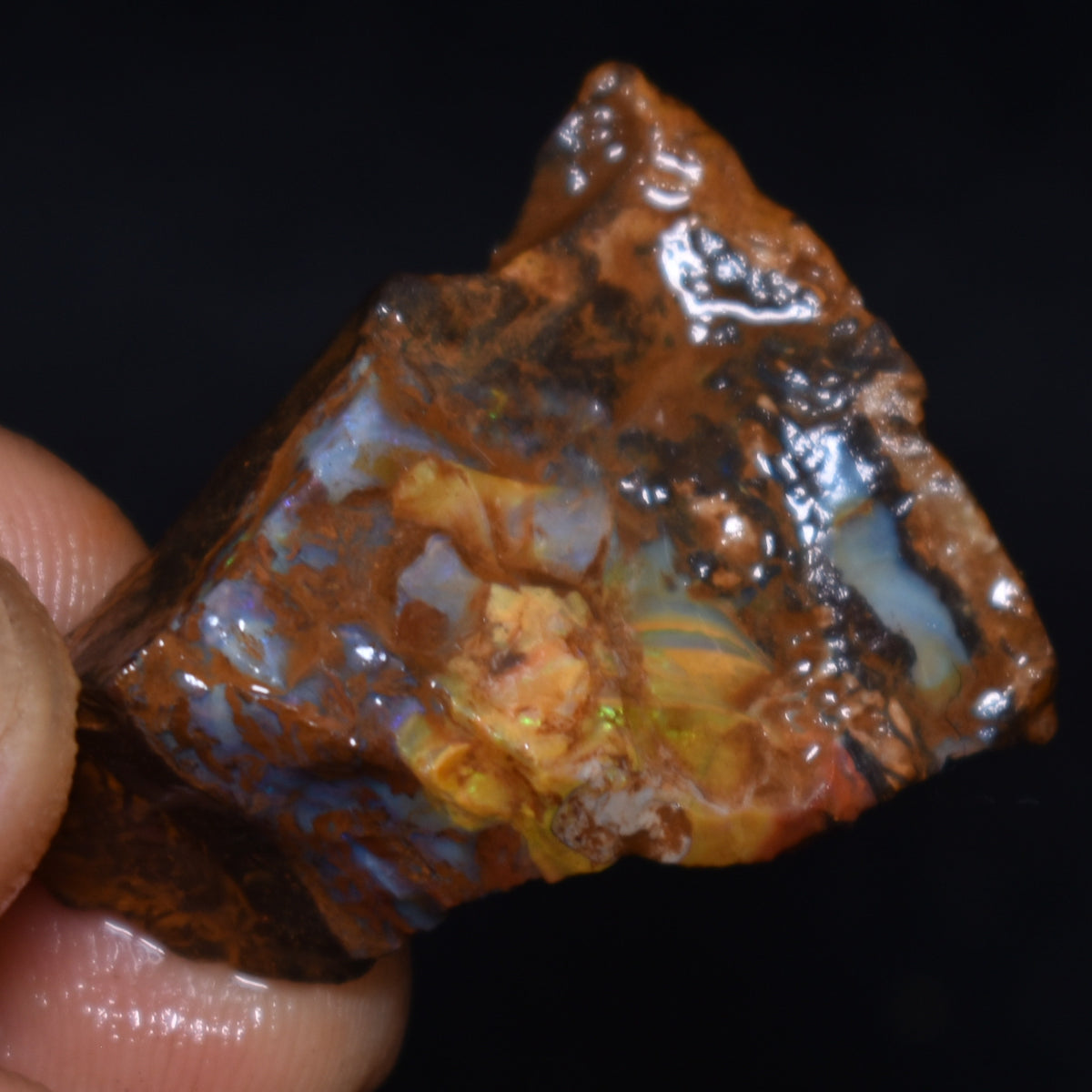 Australian Rough Boulder Opal, Raw Matrix Specimen – 53ct weight #76