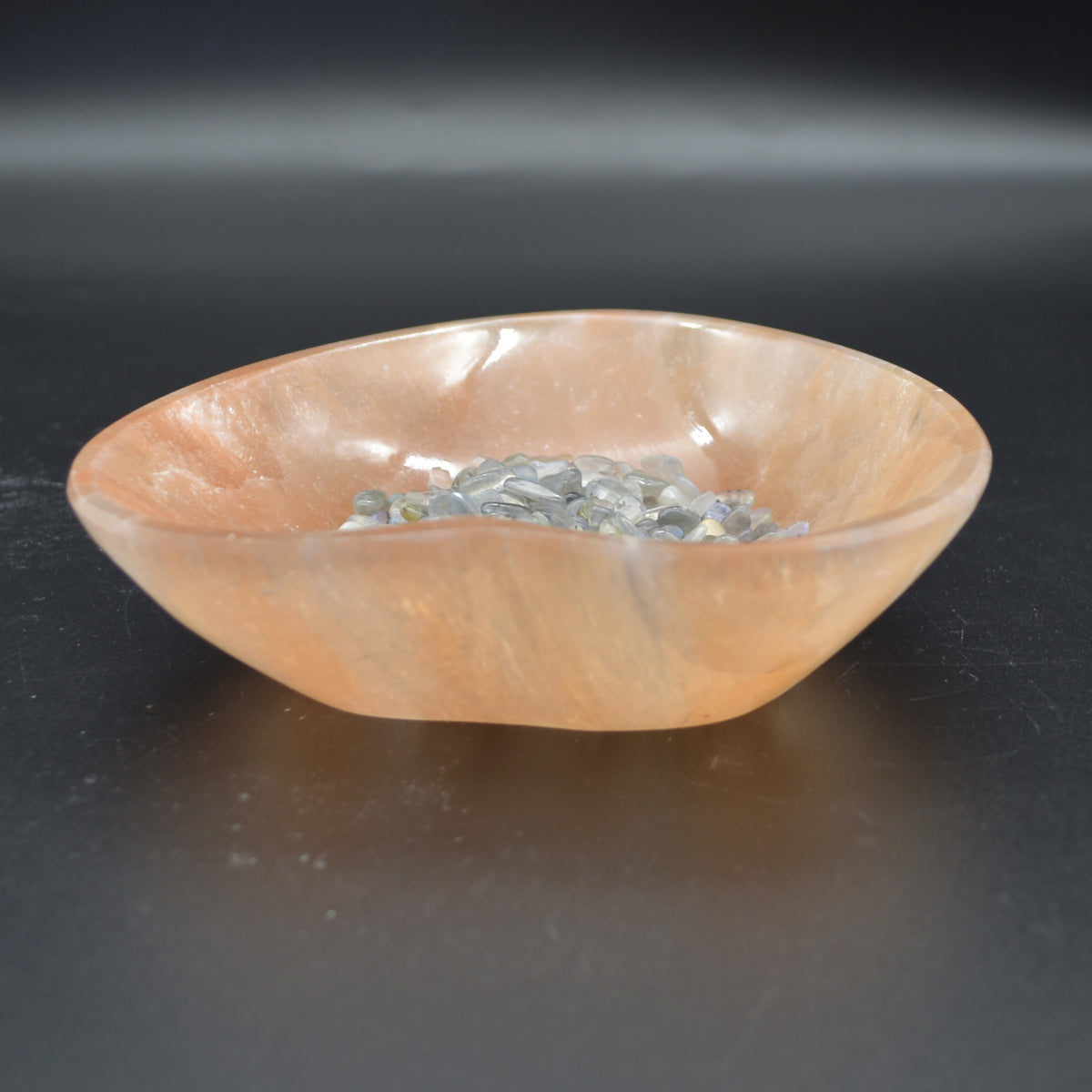 14.5cm Orange Selenite Heart Charging Bowl - 1 Count