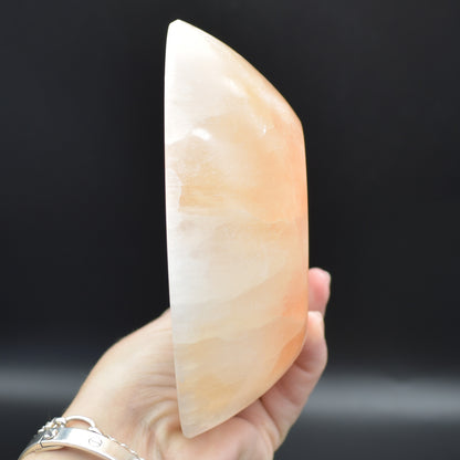 14.5cm Orange Selenite Heart Charging Bowl - 1 Count