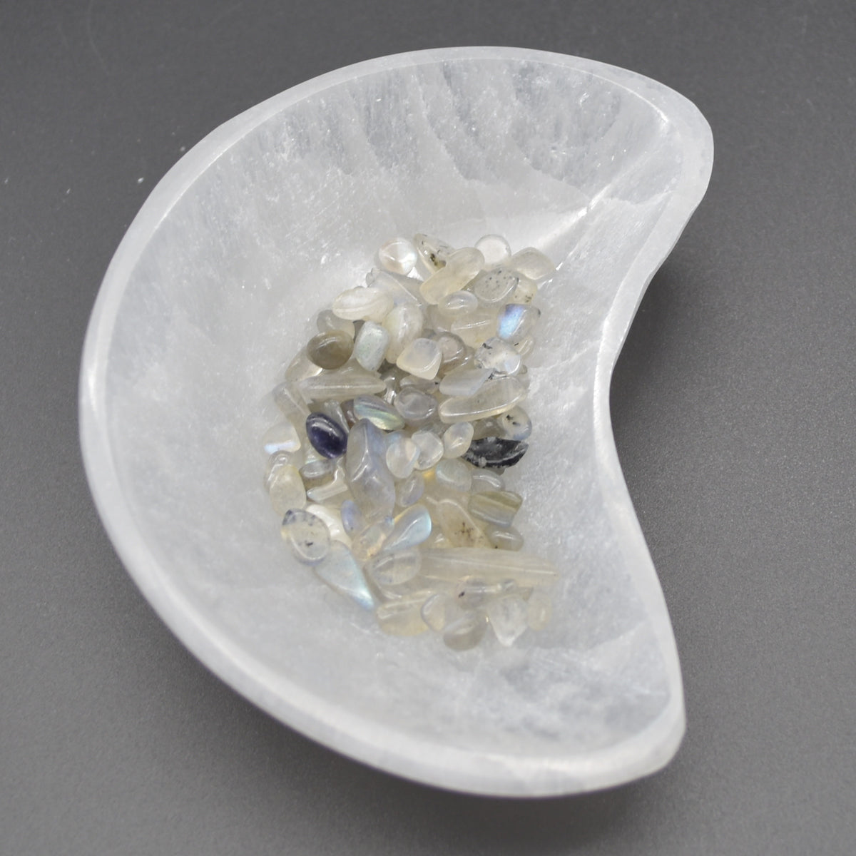 Selenite Moon Charging Bowl - 10cm - 1 Count