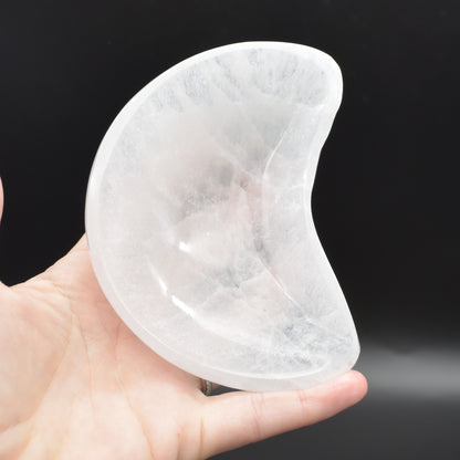 Selenite Moon Charging Bowl - 10cm - 1 Count