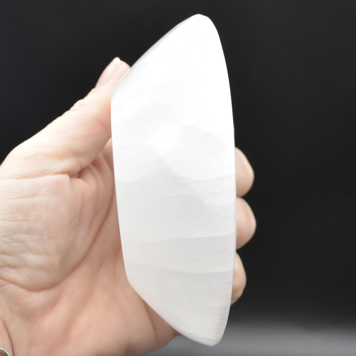 Selenite Moon Charging Bowl - 10cm - 1 Count