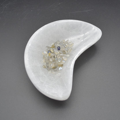 Selenite Moon Charging Bowl - 14.5cm - 1 Count